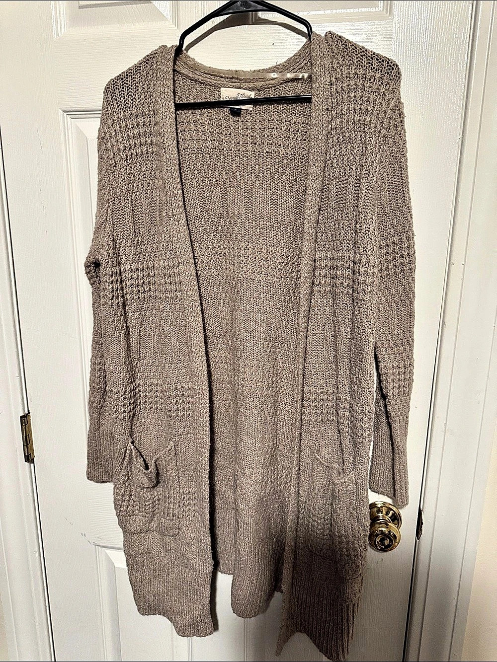Universal Thread Open-Front Knit Cardigan Brown Medium
